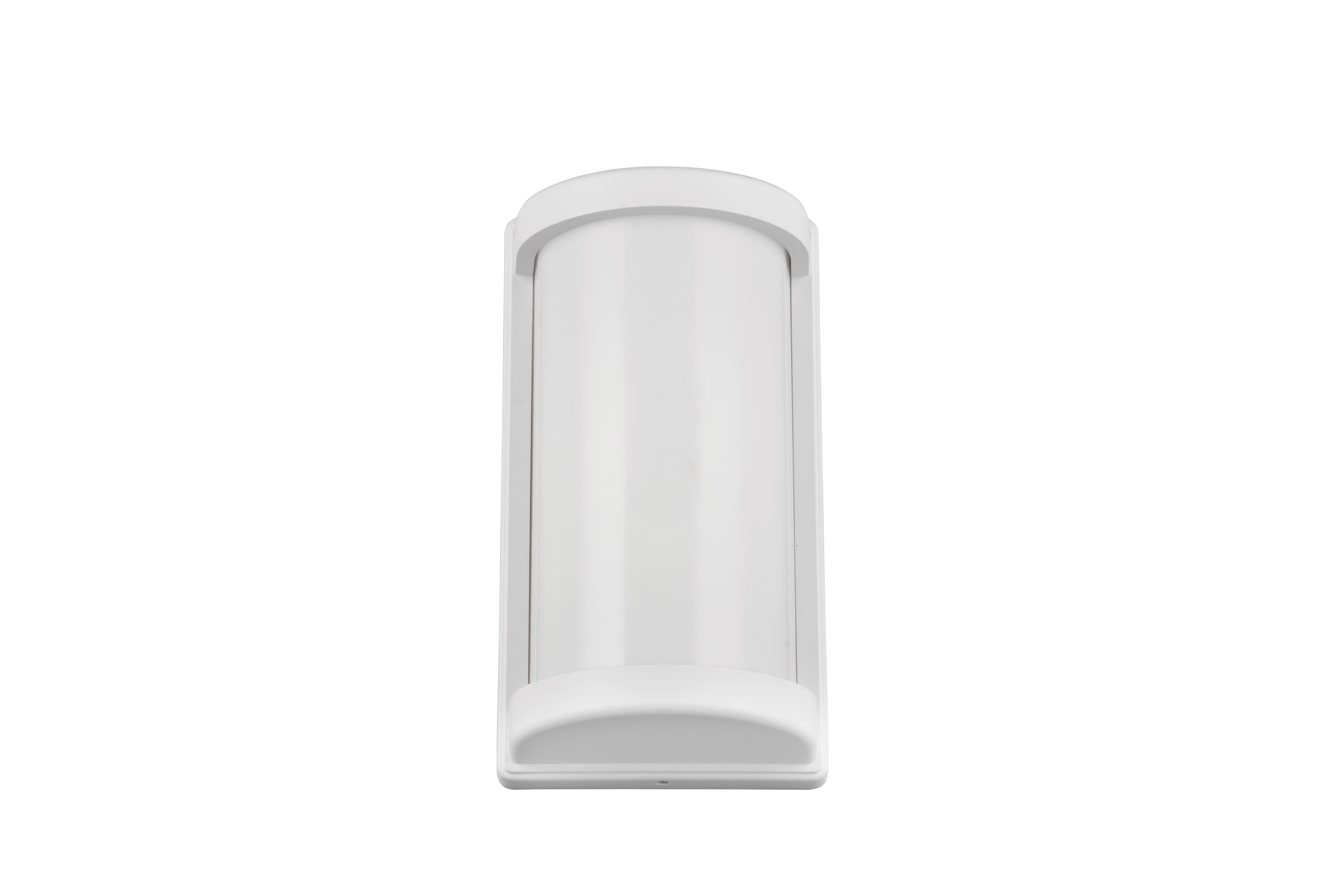 AUßENWANDLEUCHTE 10W, Weiß - Weiß, Design, Kunststoff/Metall (26,5/14,5/10cm)