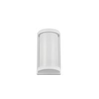 AUßENWANDLEUCHTE 10W, Weiß - Weiß, Design, Kunststoff/Metall (26,5/14,5/10cm)