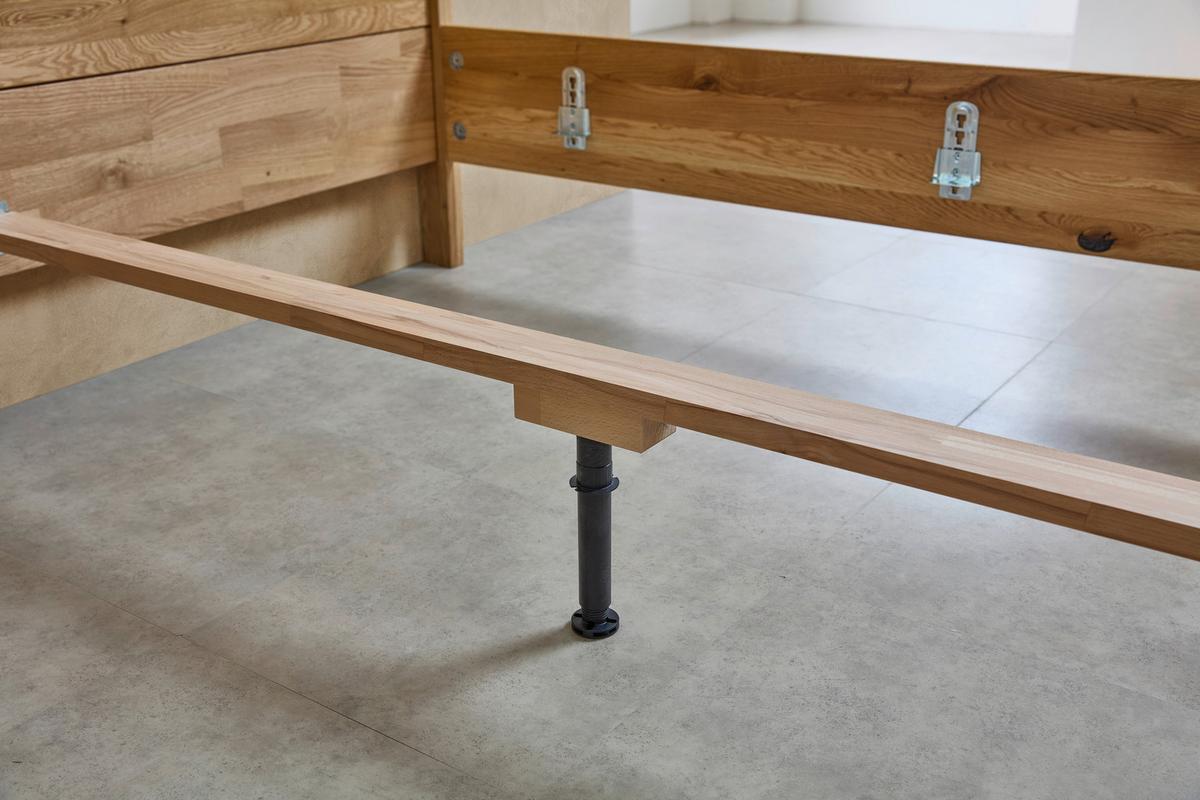 Bett Emilia Naturfarben /Wildeiche 160x200cm - Wildeiche/Naturfarben, MODERN, Holz (160/200cm) - MID.YOU