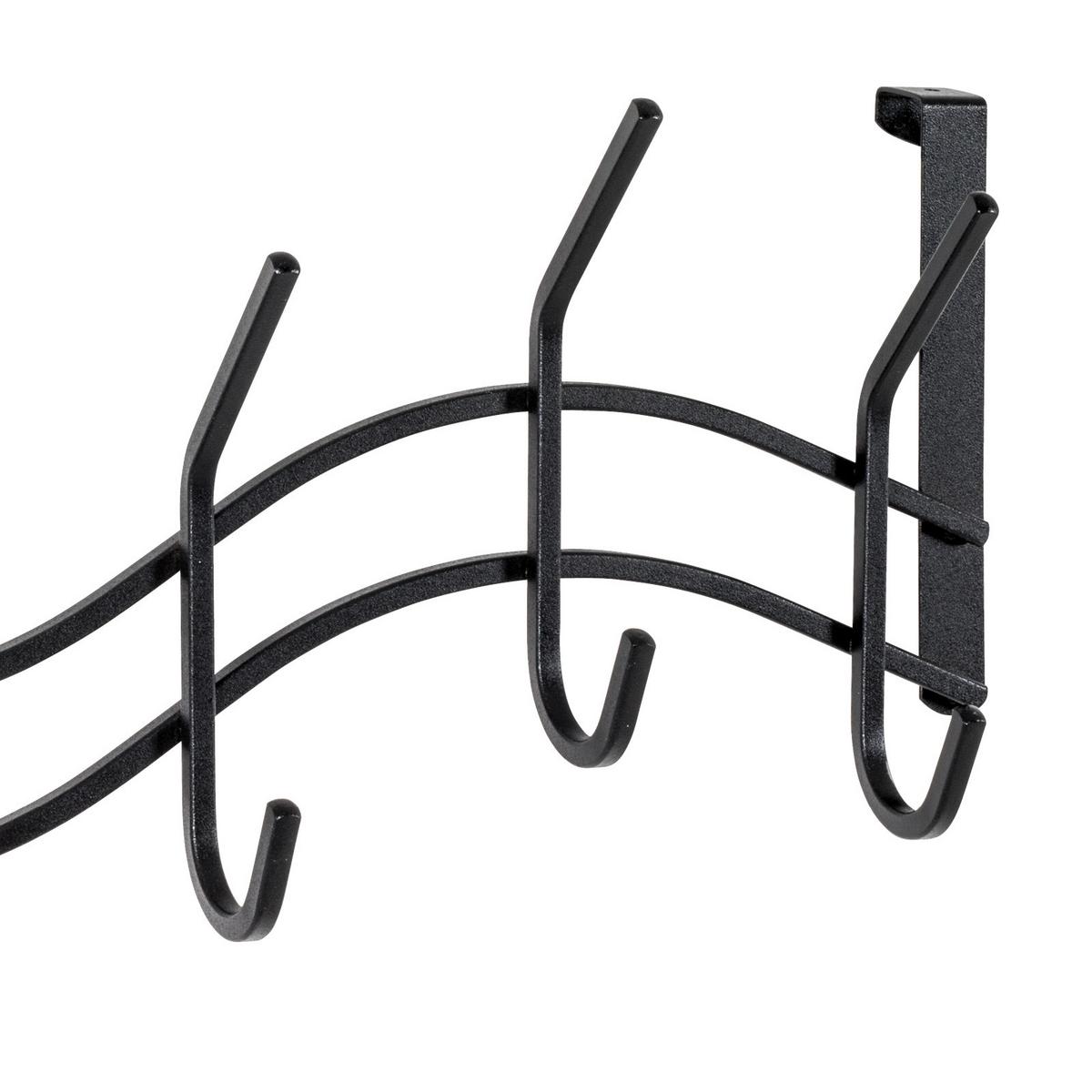 Fali Akasztóléc Uschi - fekete, Modern, fém (46/24/8cm)