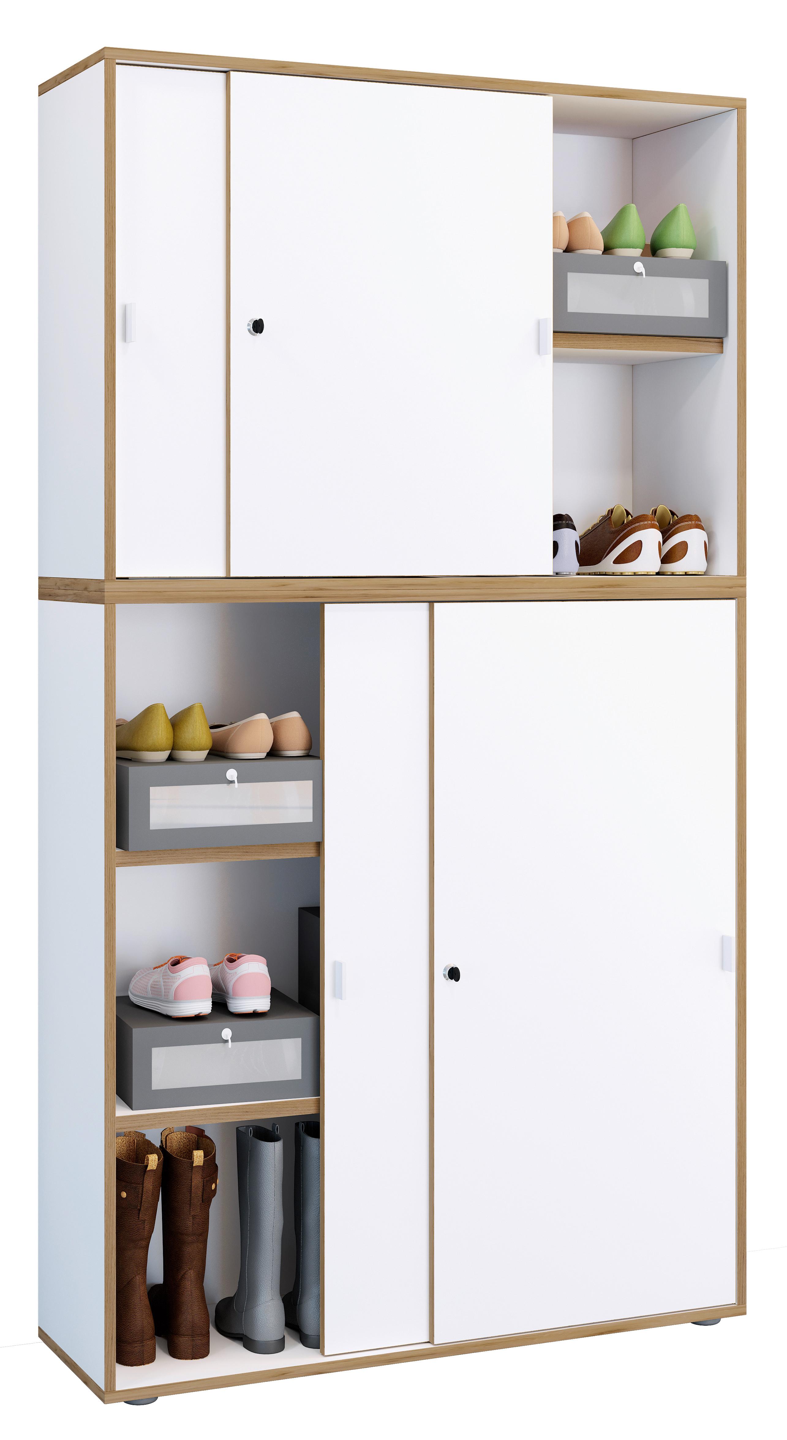 Schuhschrank Salia Honigeiche/weiß B: 100 Cm