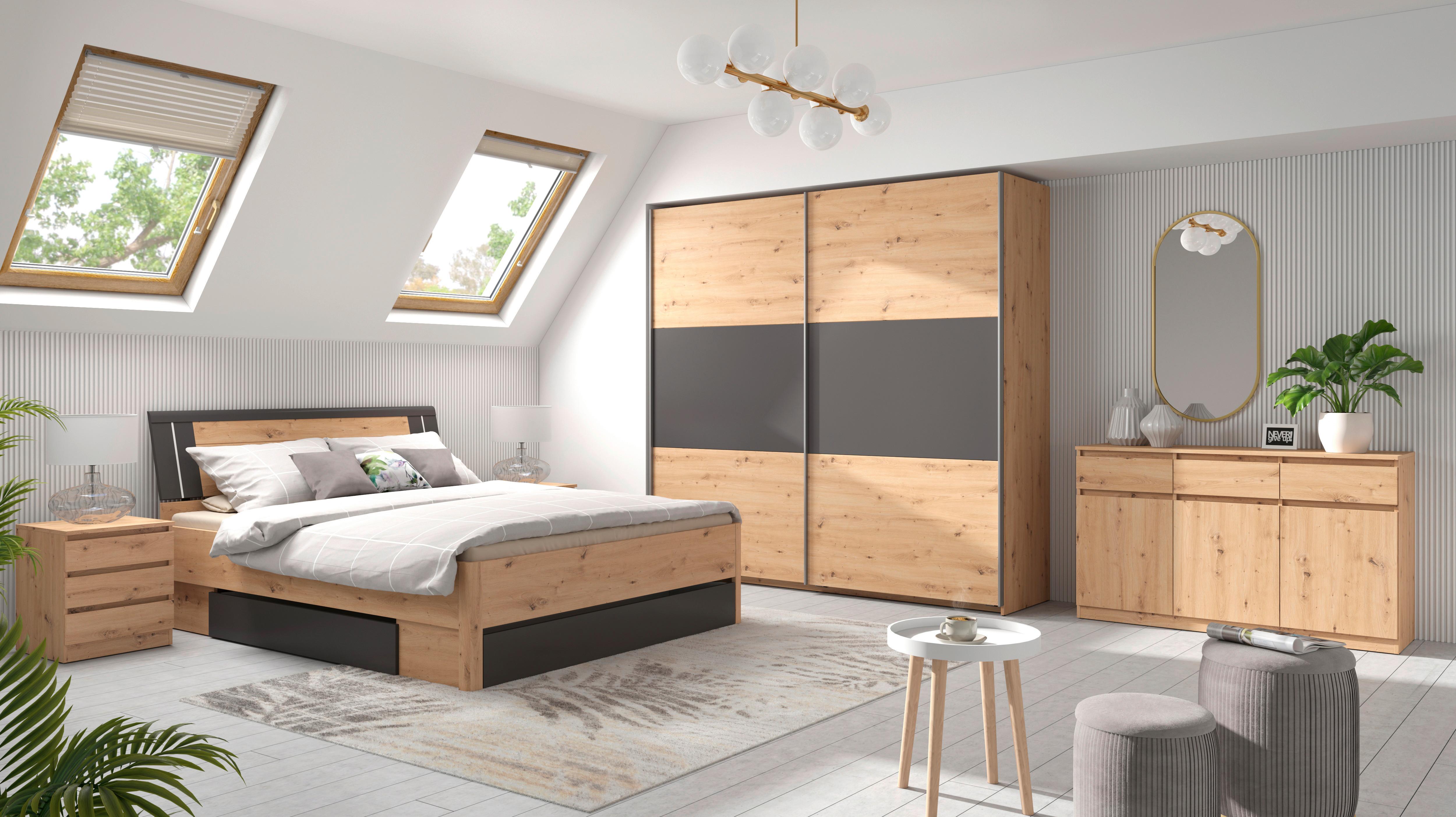 Schwebetürenschrank SATURN aus Holzdekor