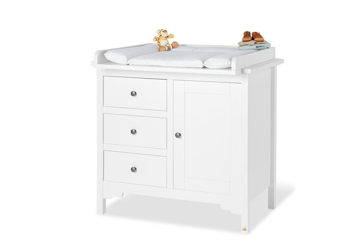 Wickelkommode Chalet - Weiß, Basics, Holz (103/78/103cm) - Pinolino