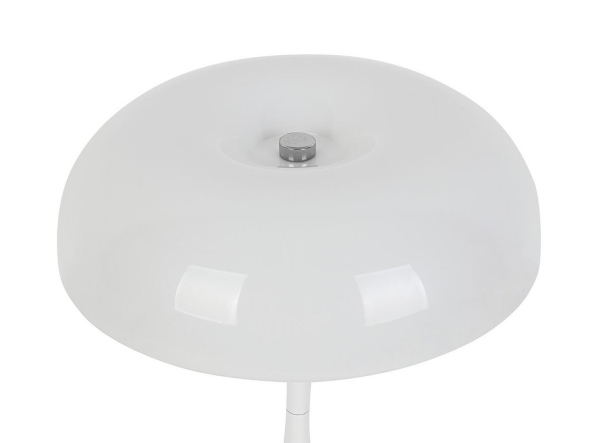 NABÍJATEĽNÁ STOLNÁ LAMPA RETRO - biela/chrómová, Modern, kov/plast (19,5/24cm) - Mömax