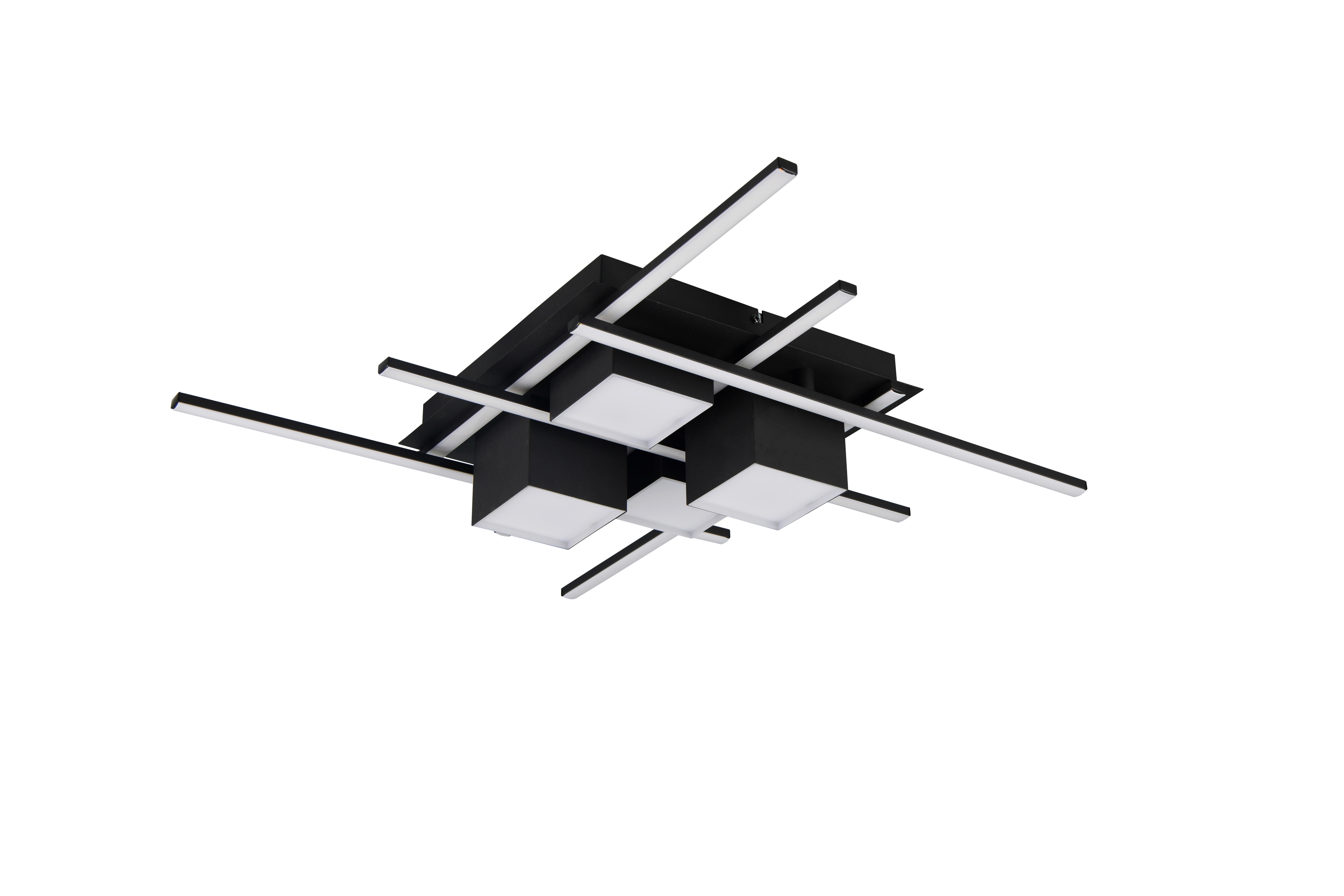 LED-Deckenleuchte 647810432 Roger - Schwarz, Design, Metall (70/11,5cm) - Trio Leuchten