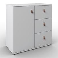 Komoda MICK - hnedá/čierna, Modern, kompozitné drevo/plast (80/79/40cm) - Modern Living