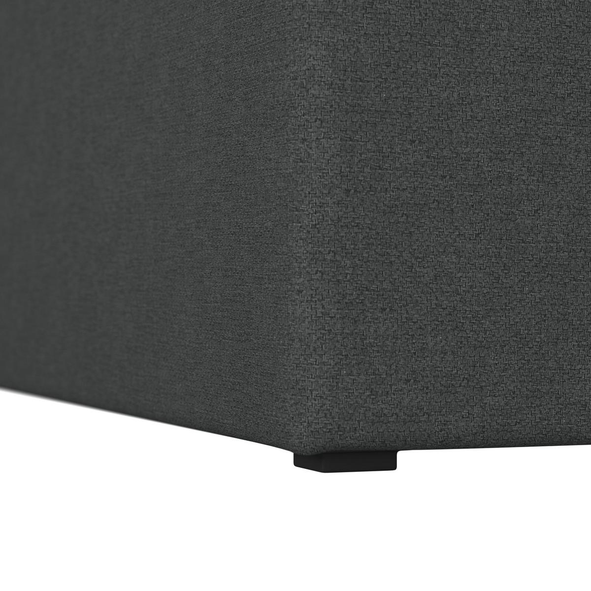 Boxspring posteľ s topperom Rosa, 180x200, antracitová - čierna/tmavosivá, Modern, drevo/kompozitné drevo (180/200cm) - Bessagi Home