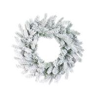 Věnec GRANDIS - bílá/zelená, Konvenční, kov/plast (50/8cm) - Mömax