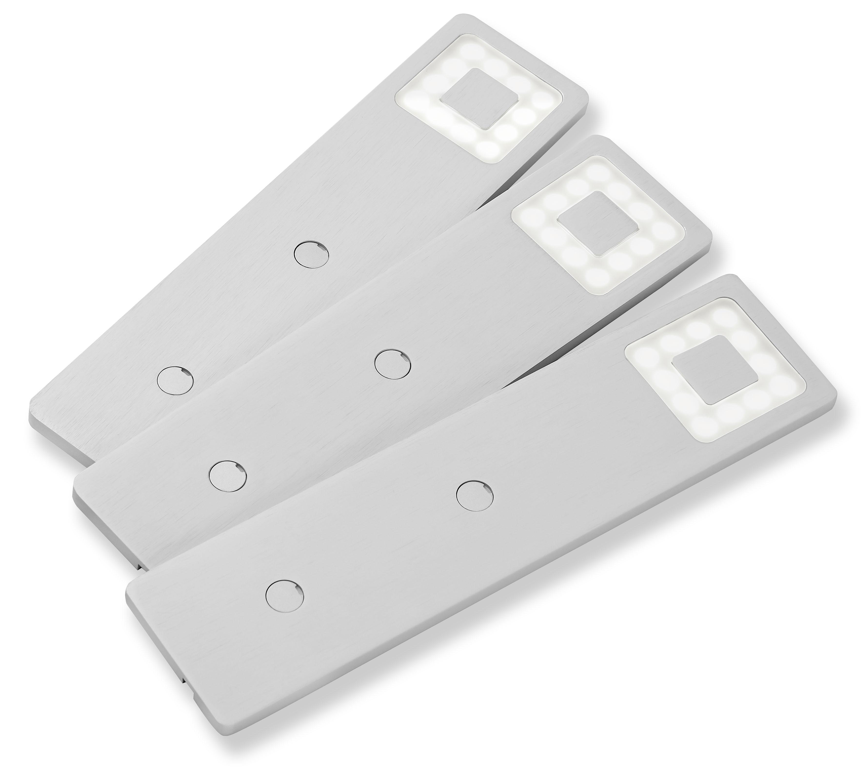 Unterbauleuchte 3x Led 2,2 W Aluminium 220 V - Basics, Metall (20/5/0,6cm)