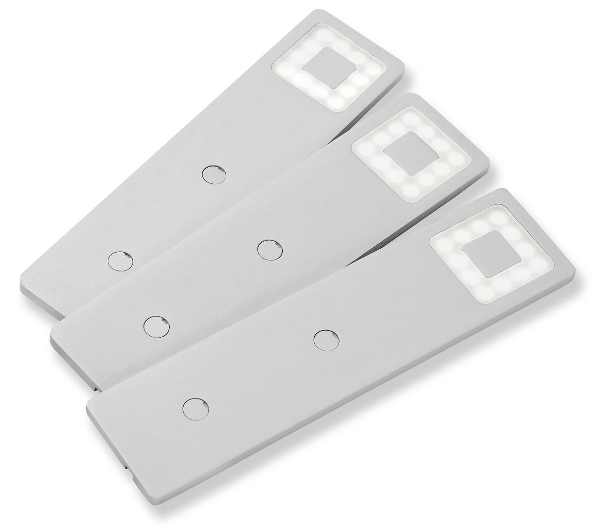 Unterbauleuchte 3x Led 2,2 W Aluminium 220 V - Basics, Metall (20/5/0,6cm)