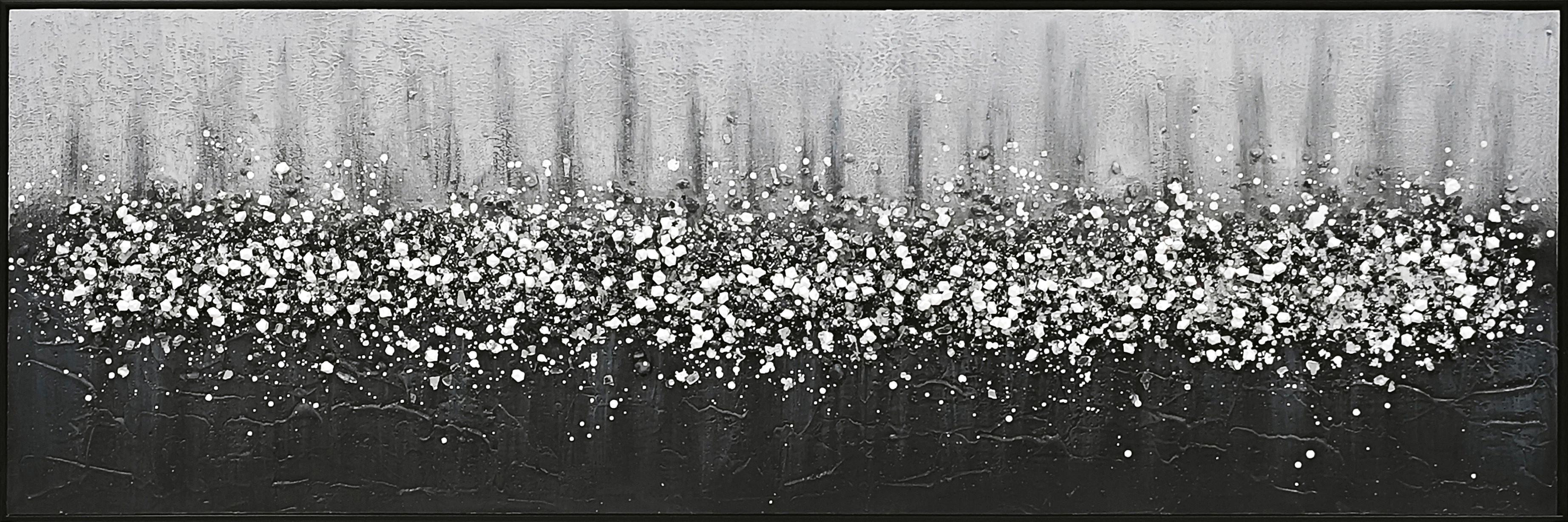 Obraz na plátne SHINY NIGHT - čierna/sivá, Modern, drevo/textil (152/52/4,5cm) - Mömax
