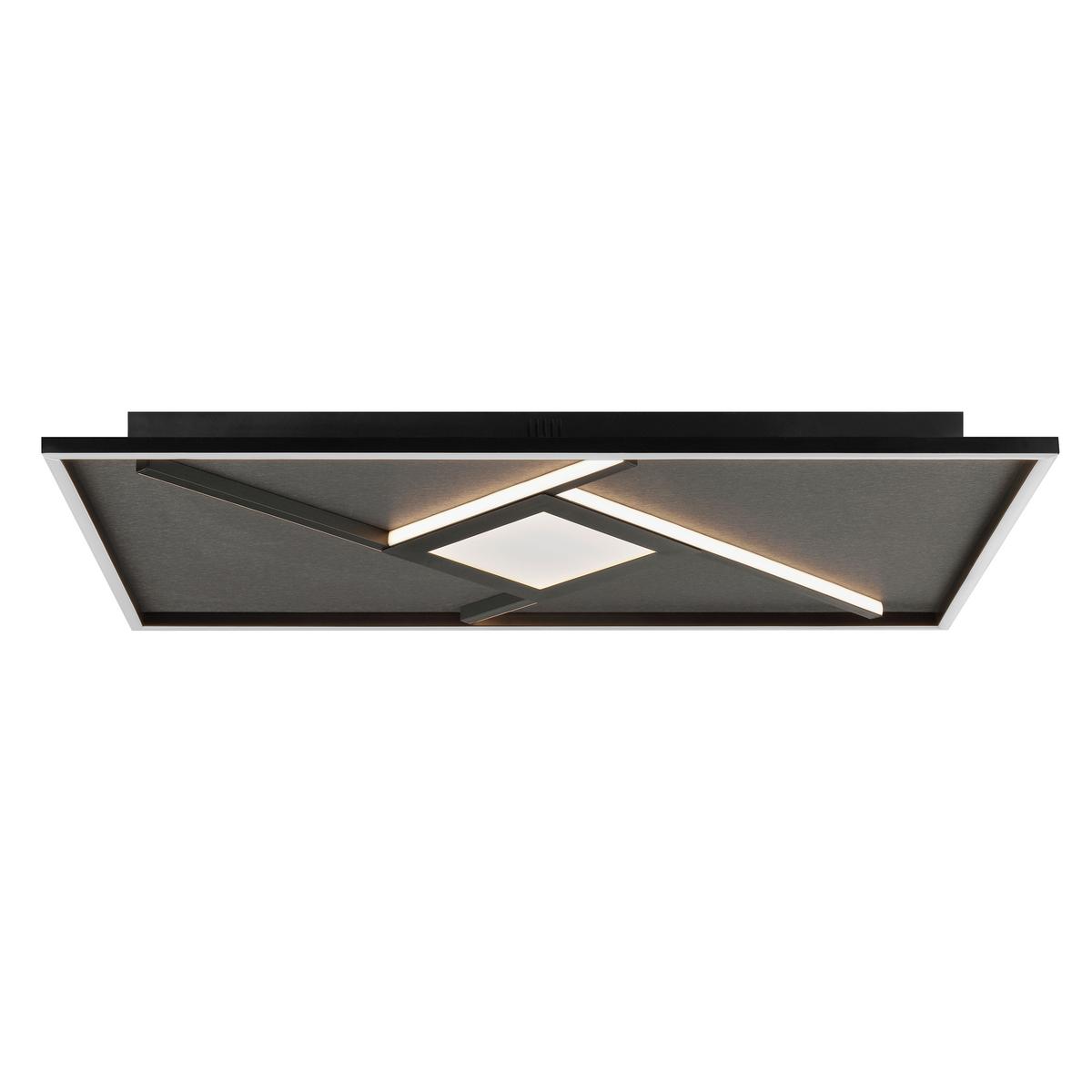 Led-deckenleuchte Hardy Schwarz B: 71 Cm - Schwarz, Design, Kunststoff/Textil (4,7/71/41cm) - Brilliant