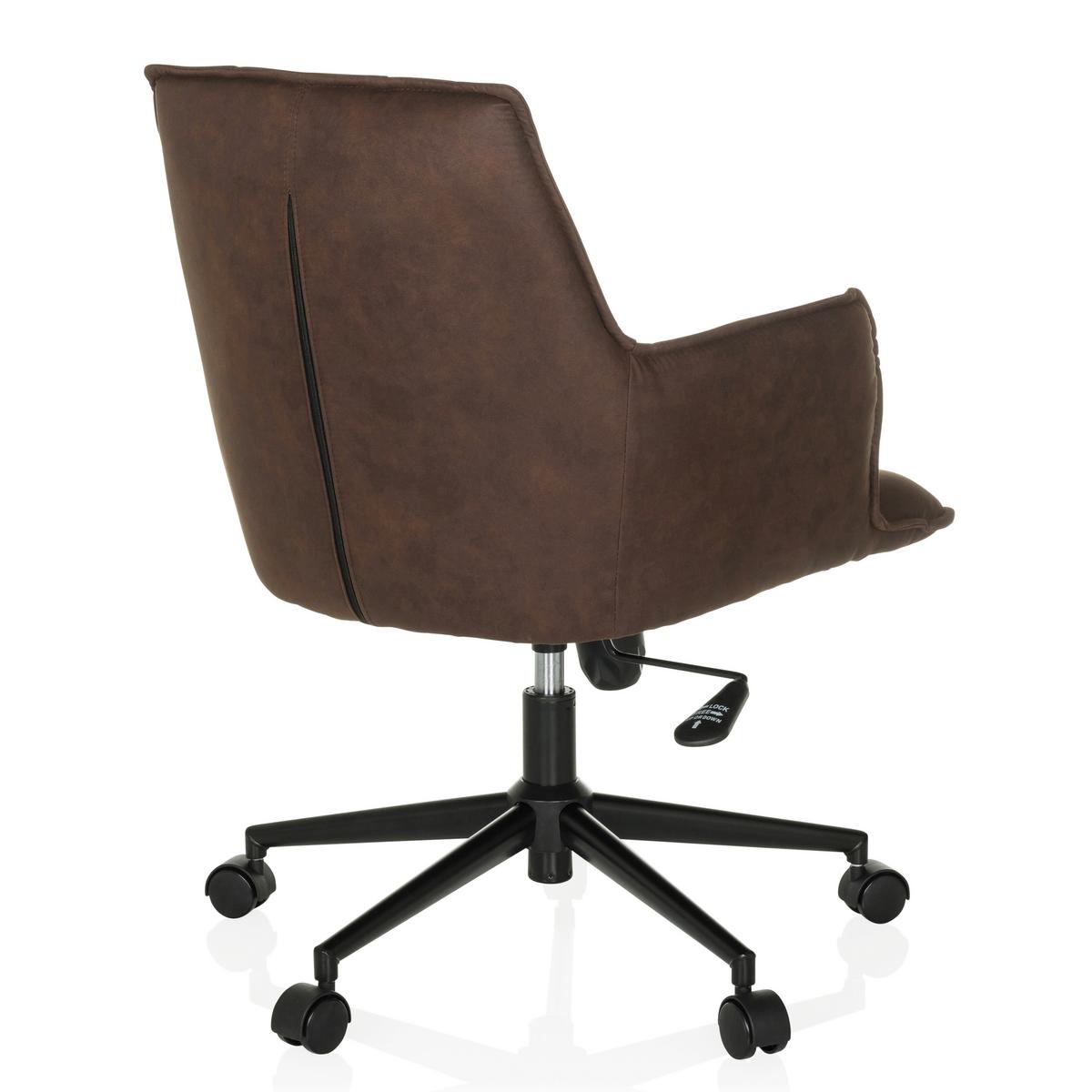 Drehstuhl Solao Life Dunkelbraun B: 54 cm - Dunkelbraun/Schwarz, MODERN, Kunststoff/Textil (54/85/70cm) - MID.YOU