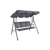 Hintágy Kerstin - sötétszürke, Modern, textil/fém (118/170/153cm) - Beldano