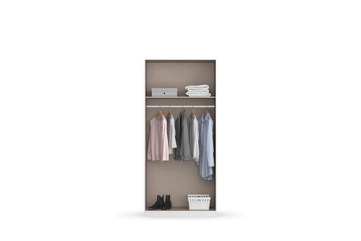 Drehtürenschrank Costa Eiche Dekor B: 91 cm - Eiche Artisan, MODERN, Holzwerkstoff (91/197/54cm) - Rauch Möbel