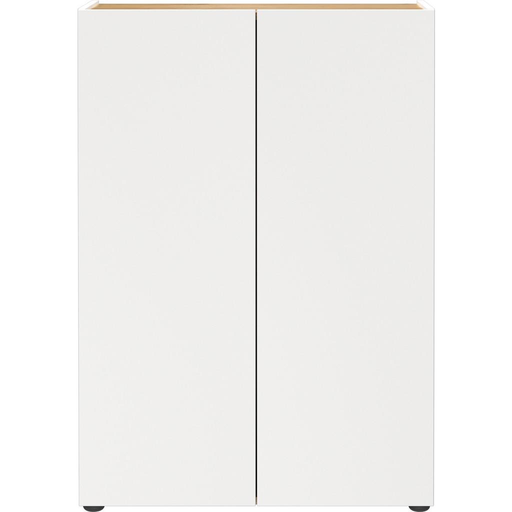 Schuhschrank Alviano Weiß/Eiche Dekor B: 74cm