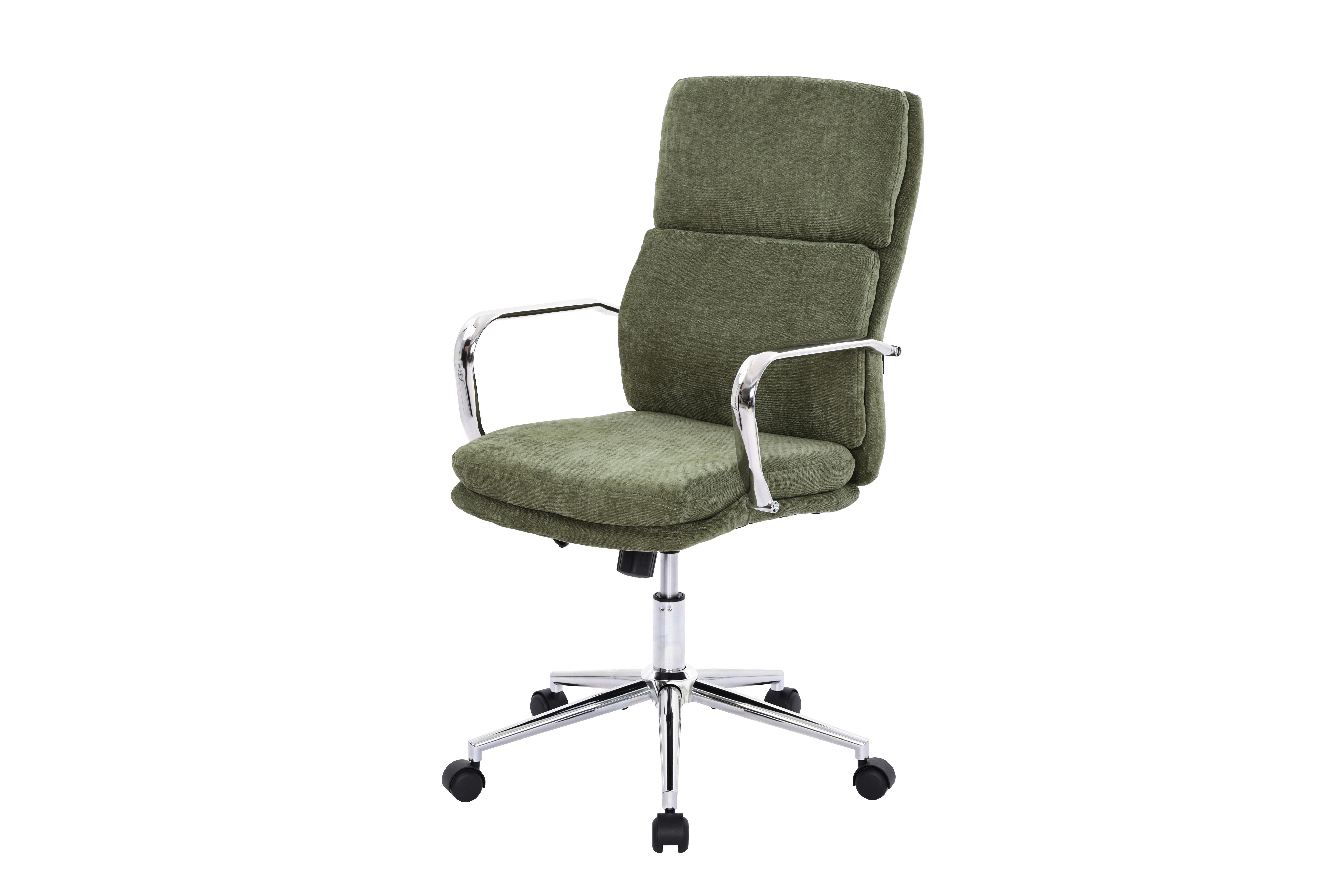 Drehstuhl Verona Grün B: 56 cm - Chromfarben/Grün, MODERN, Holz/Kunststoff (56/100-110/65,5cm) - Livetastic