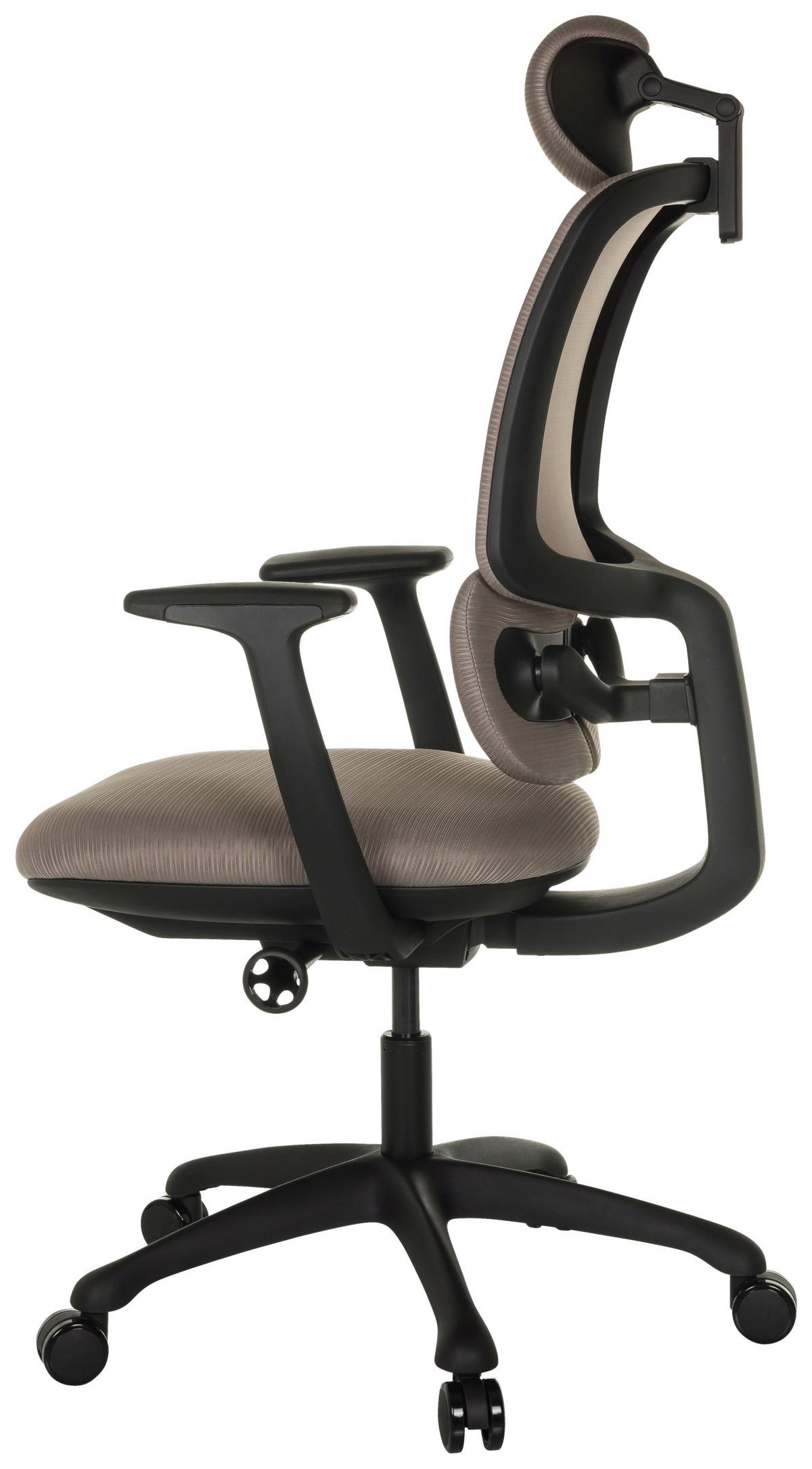 Drehstuhl Ri-cover Grau B: 66 Cm - Schwarz/Grau, MODERN, Kunststoff/Textil (66/114 - 129/67,5cm) - MID.YOU