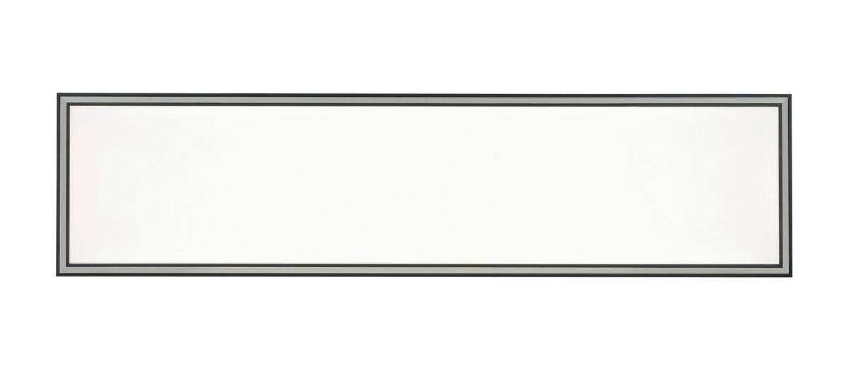 Led Mennyezeti Lámpa Bruno - krómszínű/fekete, Modern, műanyag/fém (120/30/7,5cm) - Luca Bessoni