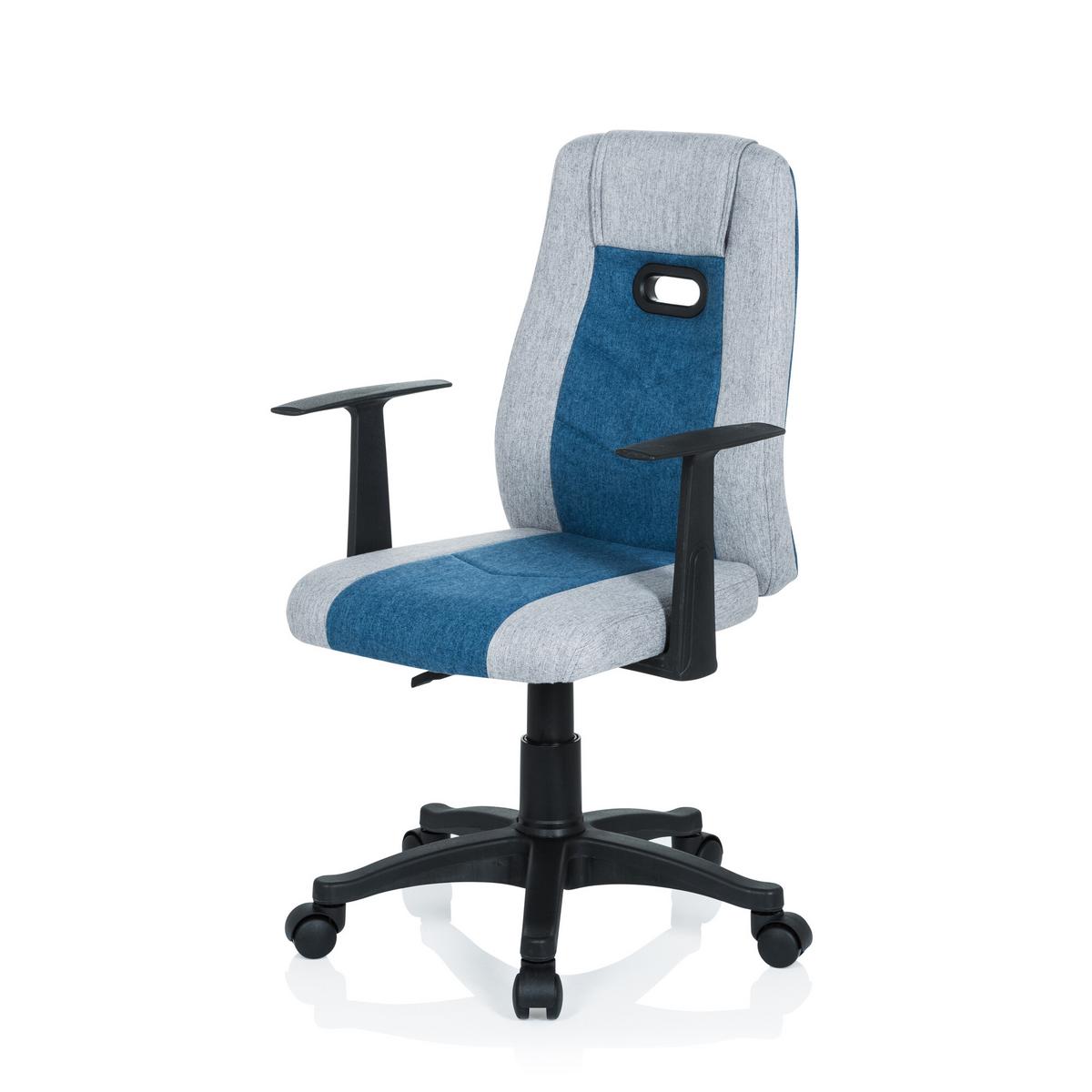 Jugenddrehstuhl Kiddy Extra Blau/Grau - Blau/Schwarz, Basics, Kunststoff (55/95-105/45cm) - MID.YOU