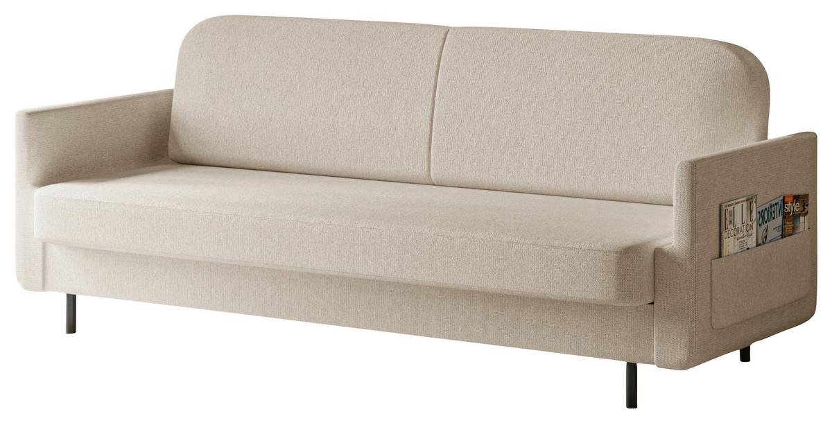 Schlafsofa Cloudy Beige B: 221 cm - Beige, Design, Textil (221/87/84cm) - MID.YOU