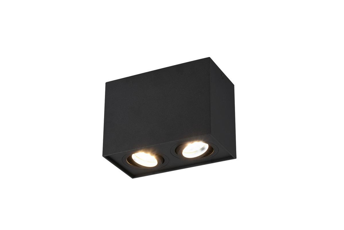 Aufbauleuchte Biscuit Eckig B: 17,8 Cm Schwarz Max. 35 W - Basics (17,8/12,5/9,6cm) - Trio Leuchten