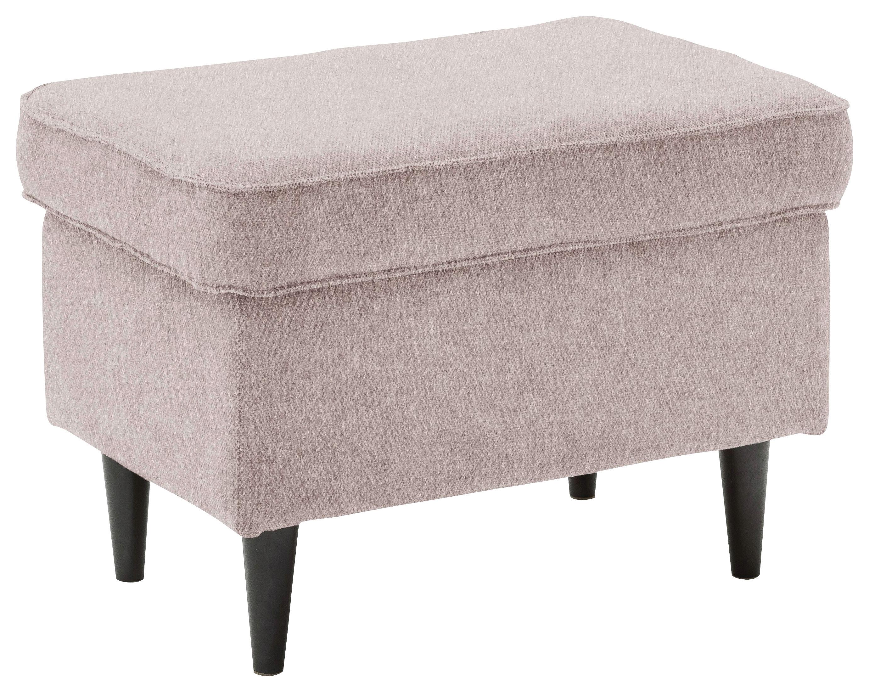 Hocker Oskar Rosa B: 63 cm - Schwarz/Rosa, Basics, Textil (63/43/42cm) - MID.YOU