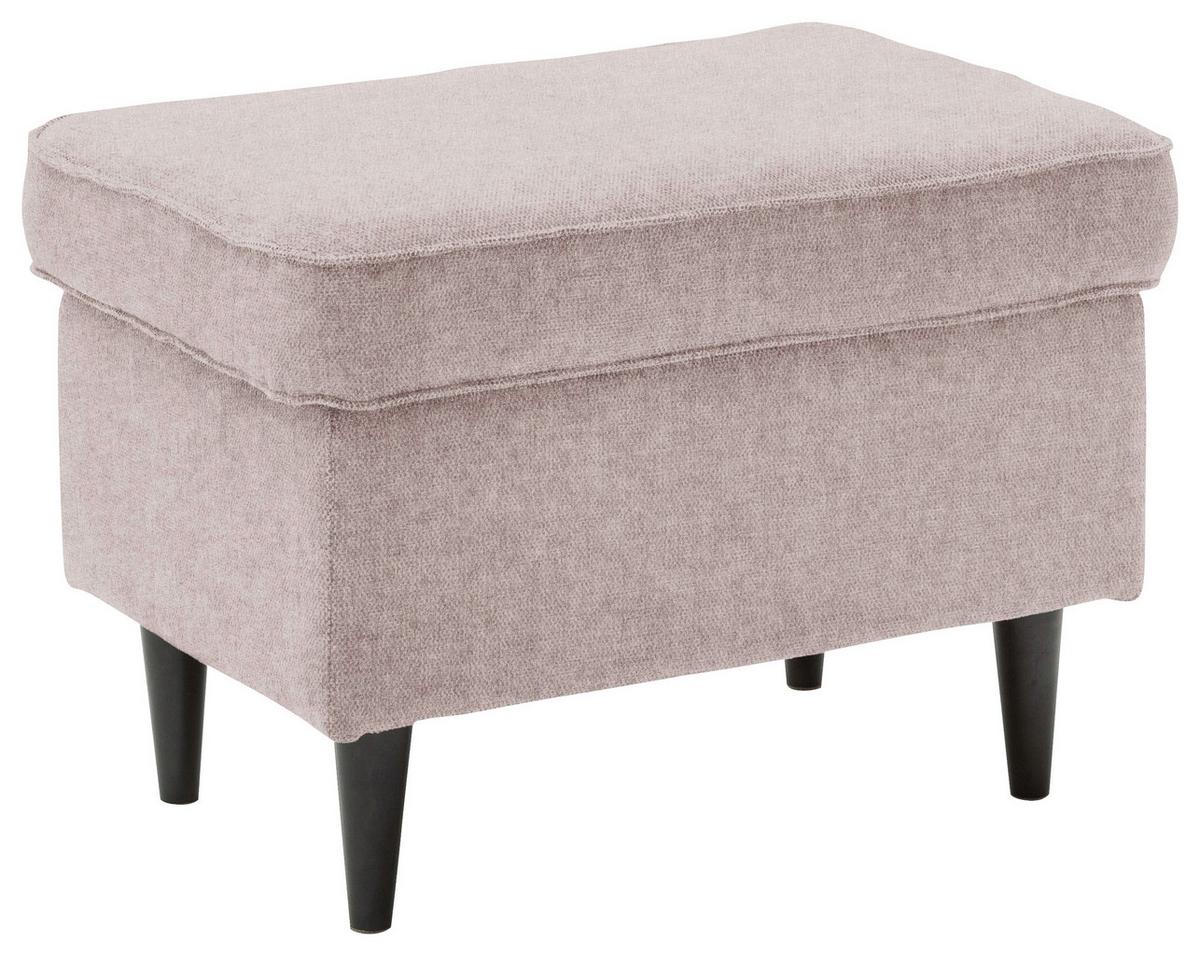 Hocker Oskar Rosa B: 63 cm - Schwarz/Rosa, Basics, Textil (63/43/42cm) - MID.YOU