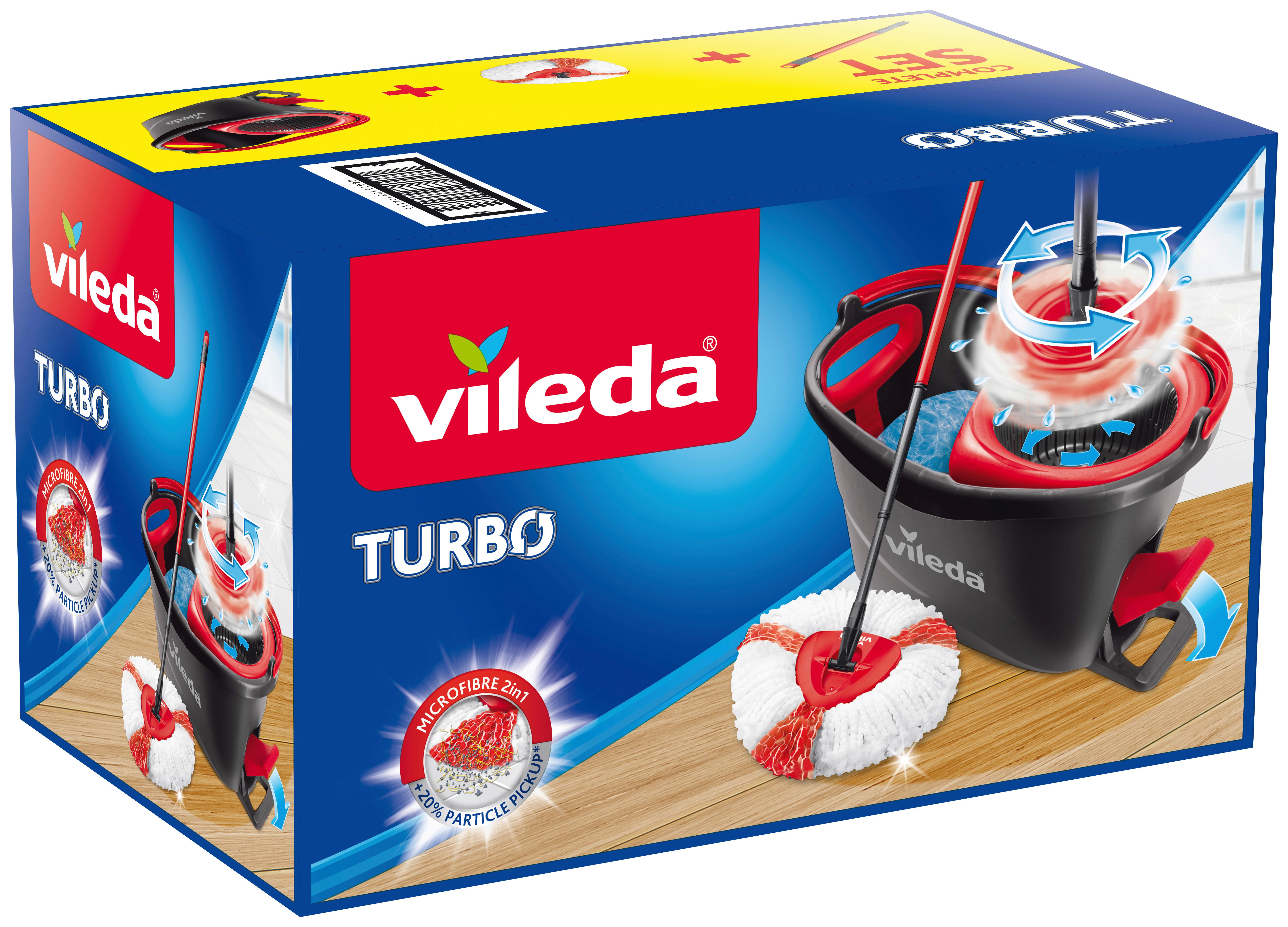 Reinigungsset Supermocio Turbo - Rot/Weiß, KONVENTIONELL, Textil (50/29,3/30cm) - Vileda