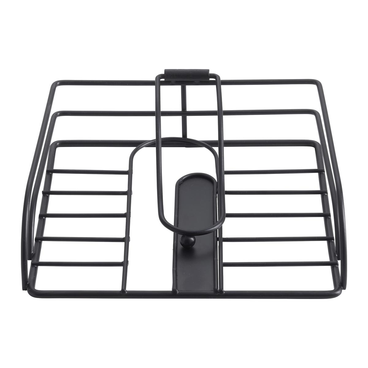 Stojan na servítky BLACKY - čierna, Modern, kov (18.5/18.5/6cm) - Mömax