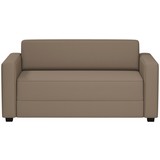 Schlafsofa Basic - Taupe/Schwarz, MODERN, Holz/Textil (146/71/81cm)
