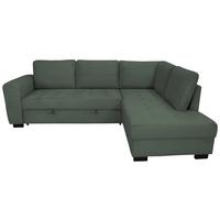 Ecksofa John Grün S: 239x178 cm - Schwarz/Grün, Trend, Textil (239/178cm)