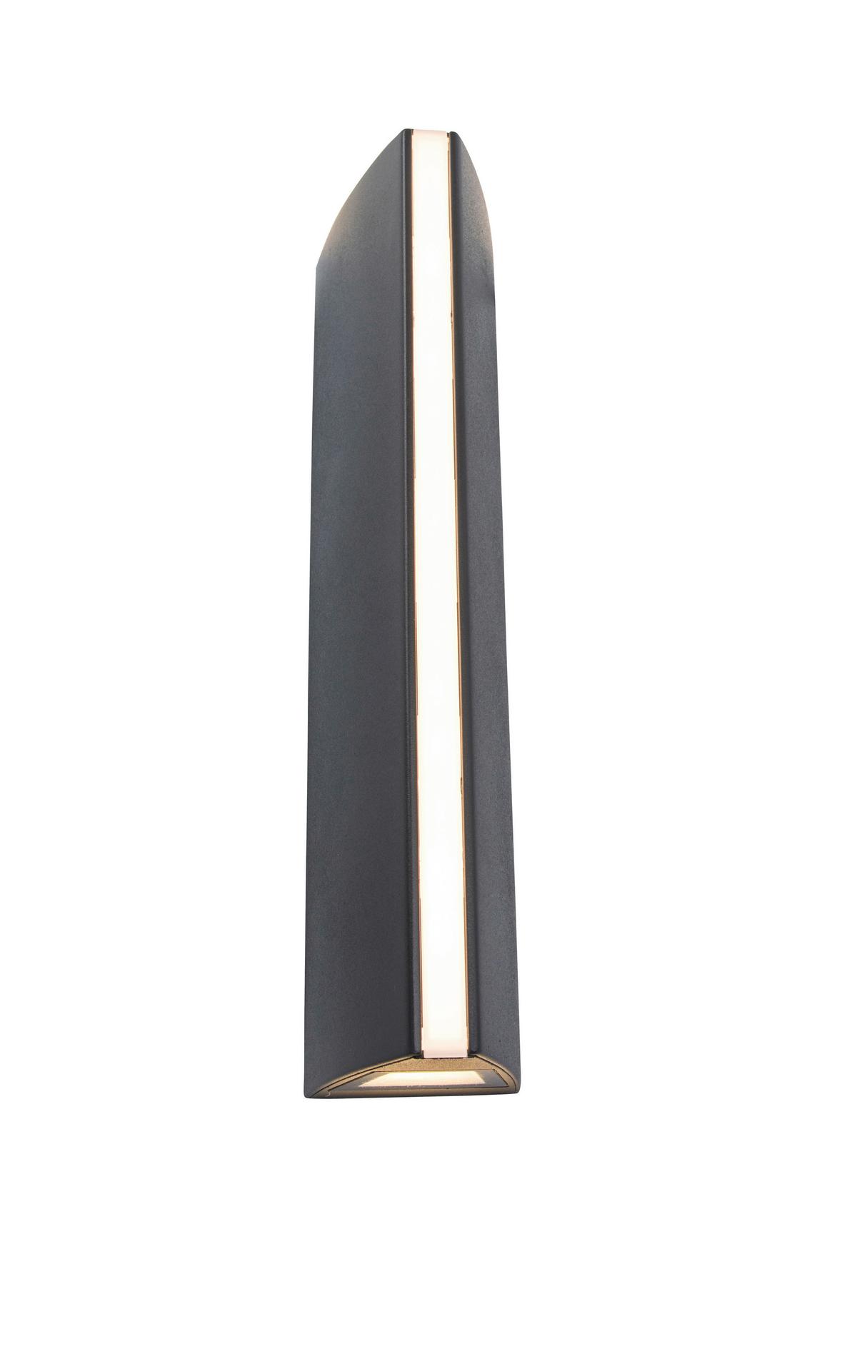 Außenleuchte Leo 14,5 W Metall, Wandmontage - Anthrazit, Basics, Metall (6,6/30/8,8cm)