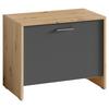 Garderobenbank Ben B: 60 Cm 1 Tür Anthrazit/eiche Artisan - Anthrazit/Schwarz, MODERN, Holzwerkstoff (60/48/35cm) - MID.YOU