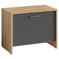 Garderobenbank Ben B: 60 Cm 1 Tür Anthrazit/eiche Artisan - Anthrazit/Schwarz, MODERN, Holzwerkstoff (60/48/35cm) - MID.YOU