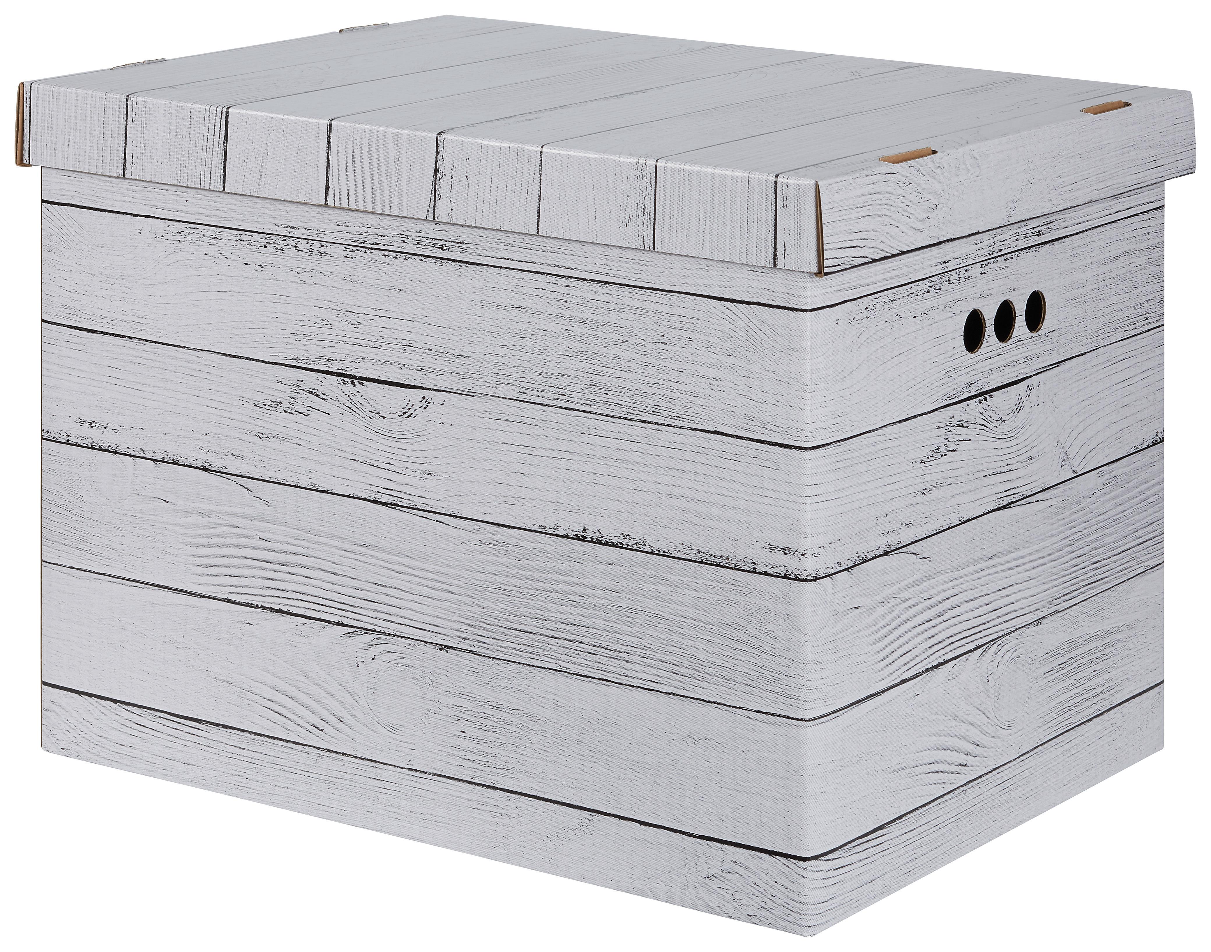 Box S Víkem Jimmy -Ext- - přírodní barvy, karton (44,3/33,5/32,5cm) - Modern Living