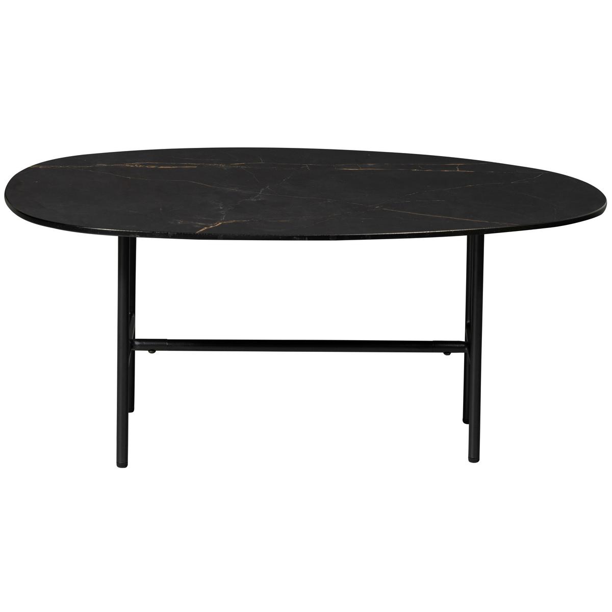 Couchtisch Vajen Schwarz L: 80 Cm - Schwarz, Design, Keramik/Metall (80/60/34cm) - Livetastic