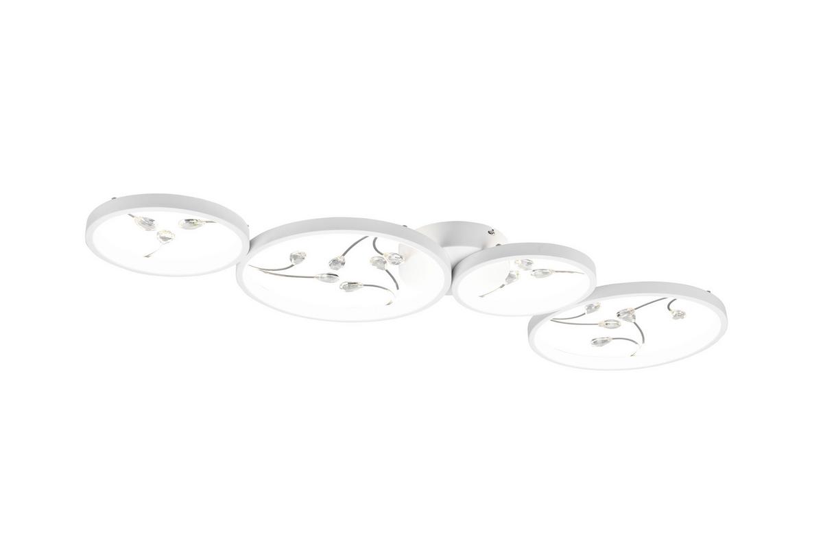 Deckenleuchte L: 95,5 cm 3 Helligkeitsstufen - Weiß, Design, Metall (95,5/40/6,5cm) - Trio Leuchten