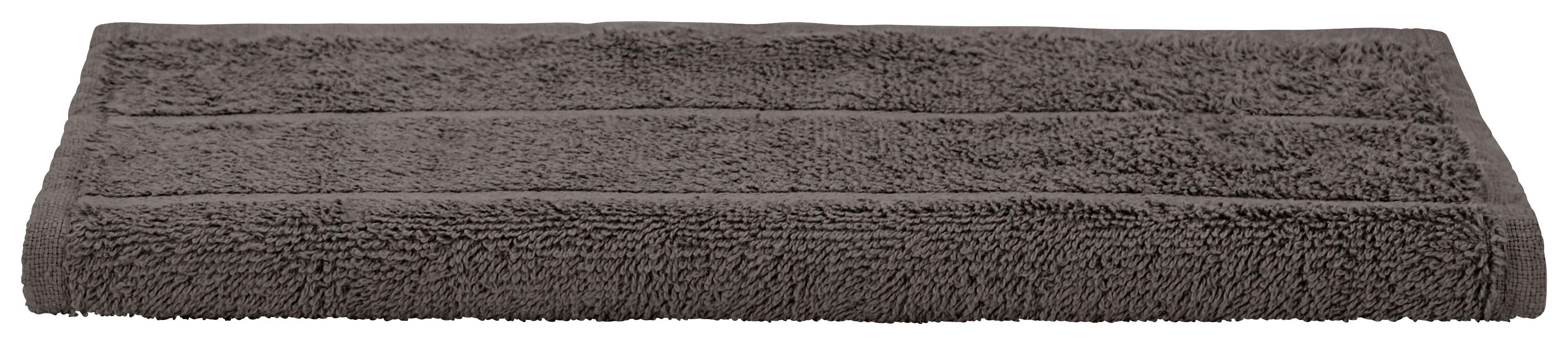 Gästehandtuch Liliane Baumwolle 420 g/M2 30x50 cm - Dunkelgrau, KONVENTIONELL, Textil (30/50cm) - Ondega