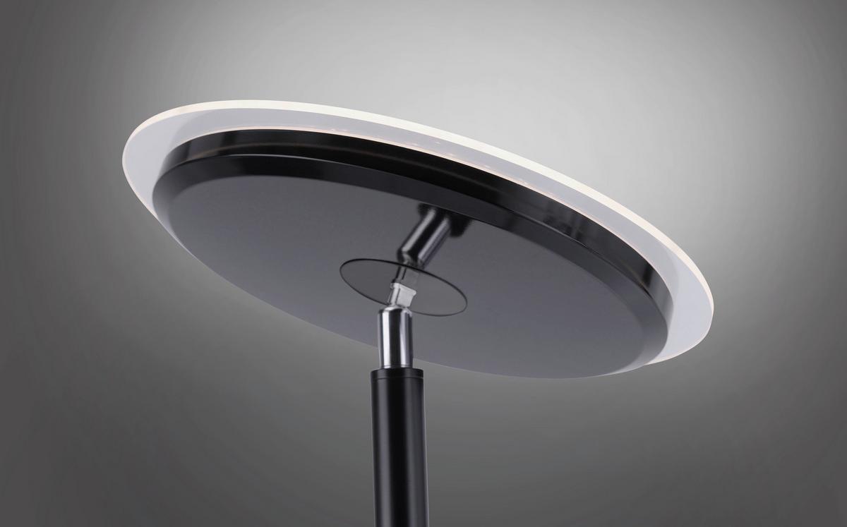 Led-stehlampe Dimmbar Schwarz Mit Touch - Schwarz, Design, Metall (30/30/181cm)