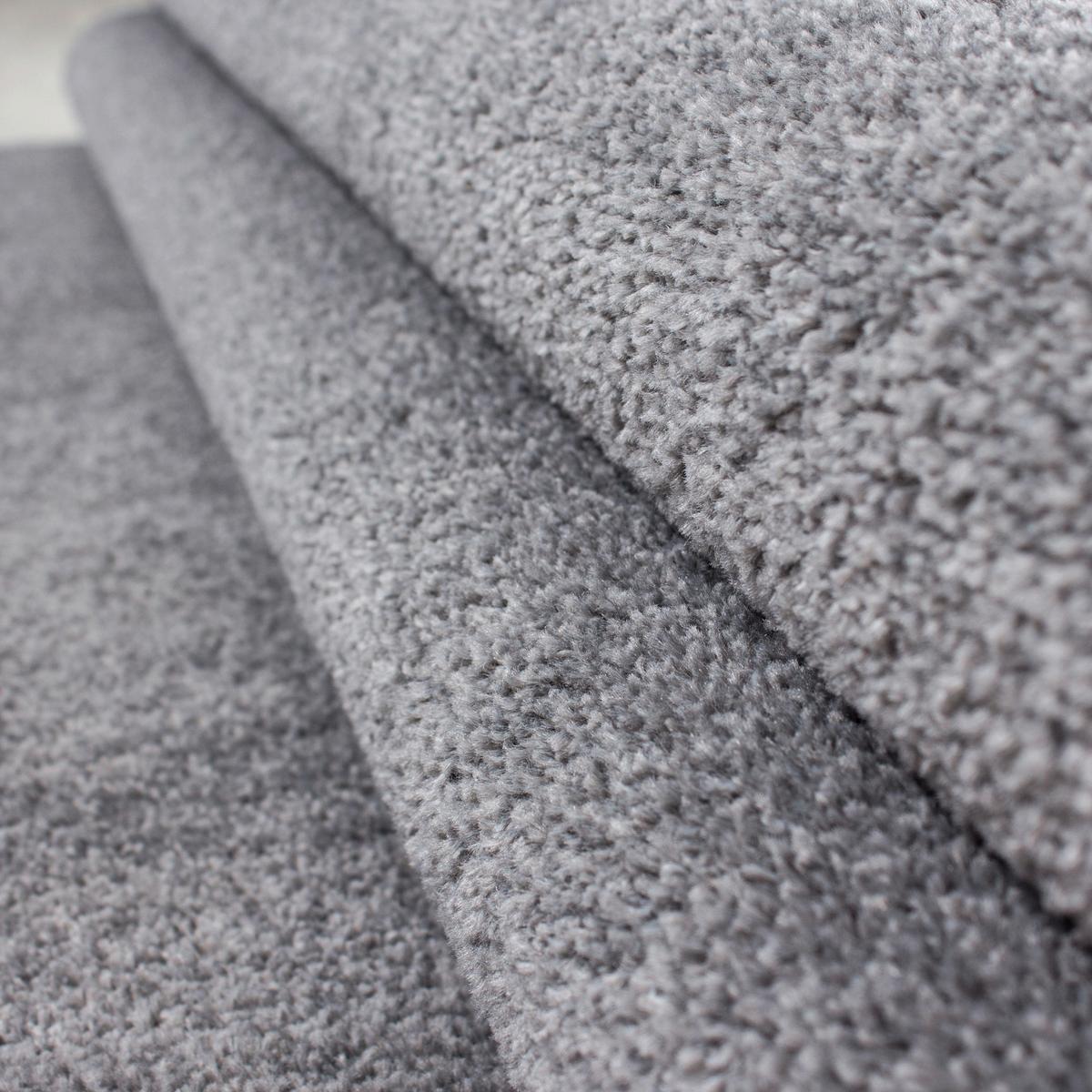 Hochflor Teppich Hellgrau Ata 280x370 cm - Hellgrau, Design, Textil (280/370cm) - Novel