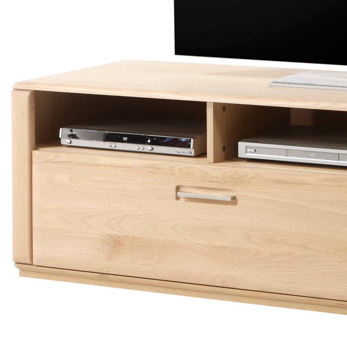 Wohnkombination 3-Tlg. Sena Eichefarben - Eichefarben, Design, Glas/Holz (300/176/51cm) - Livetastic