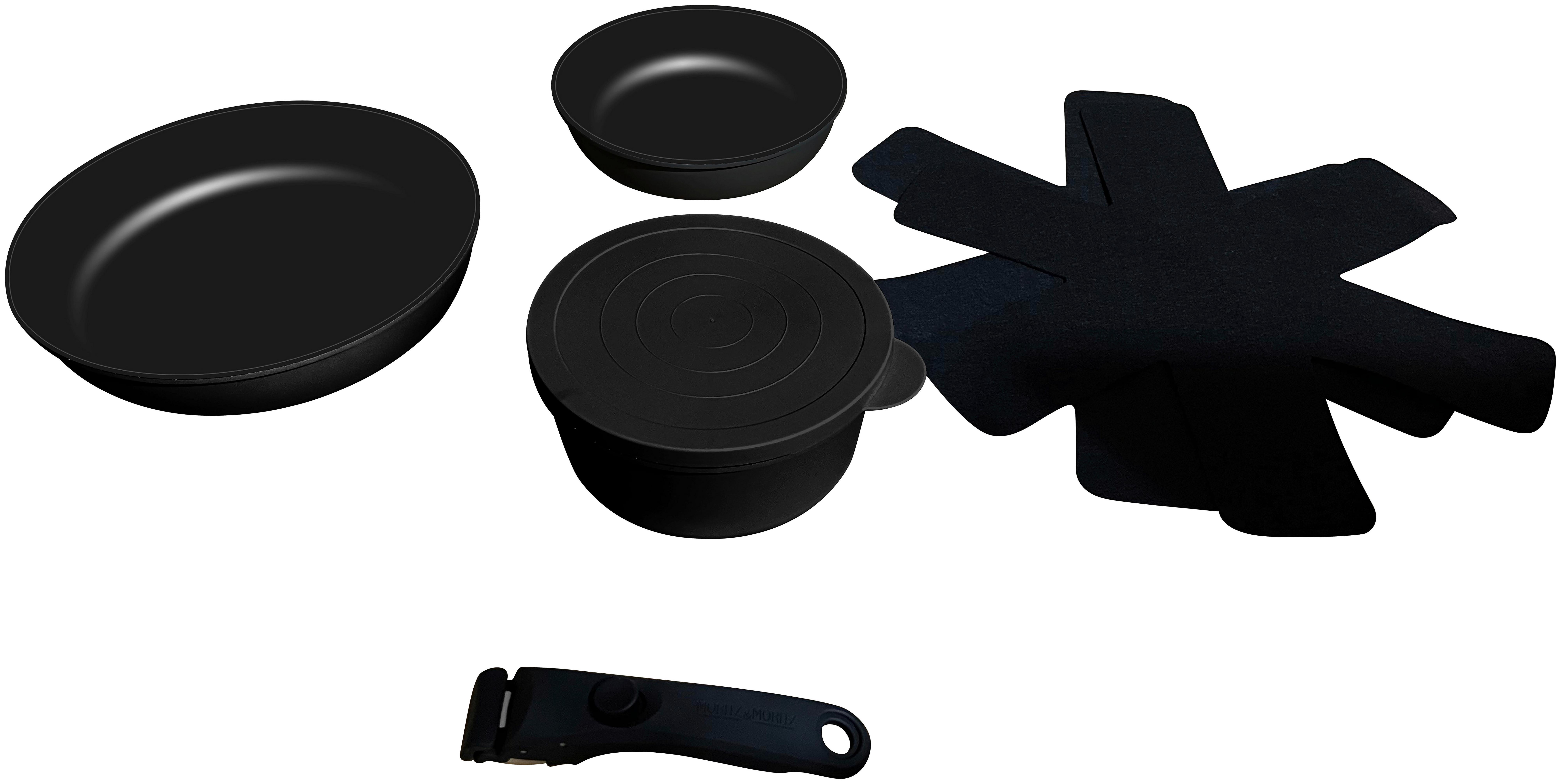 Sada hrnců SPACE - černá, Konvenční, kov/plast (18,20,26cm) - Mömax