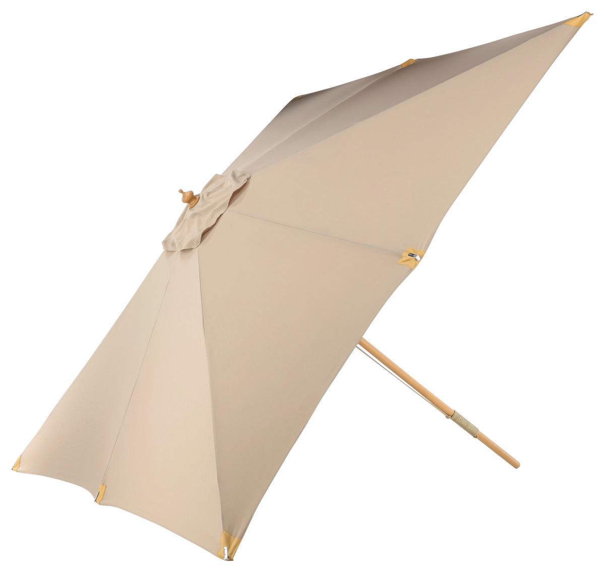 Sonnenschirm Naxos - Hellbraun, KONVENTIONELL (300/262/300cm) - Gardenson