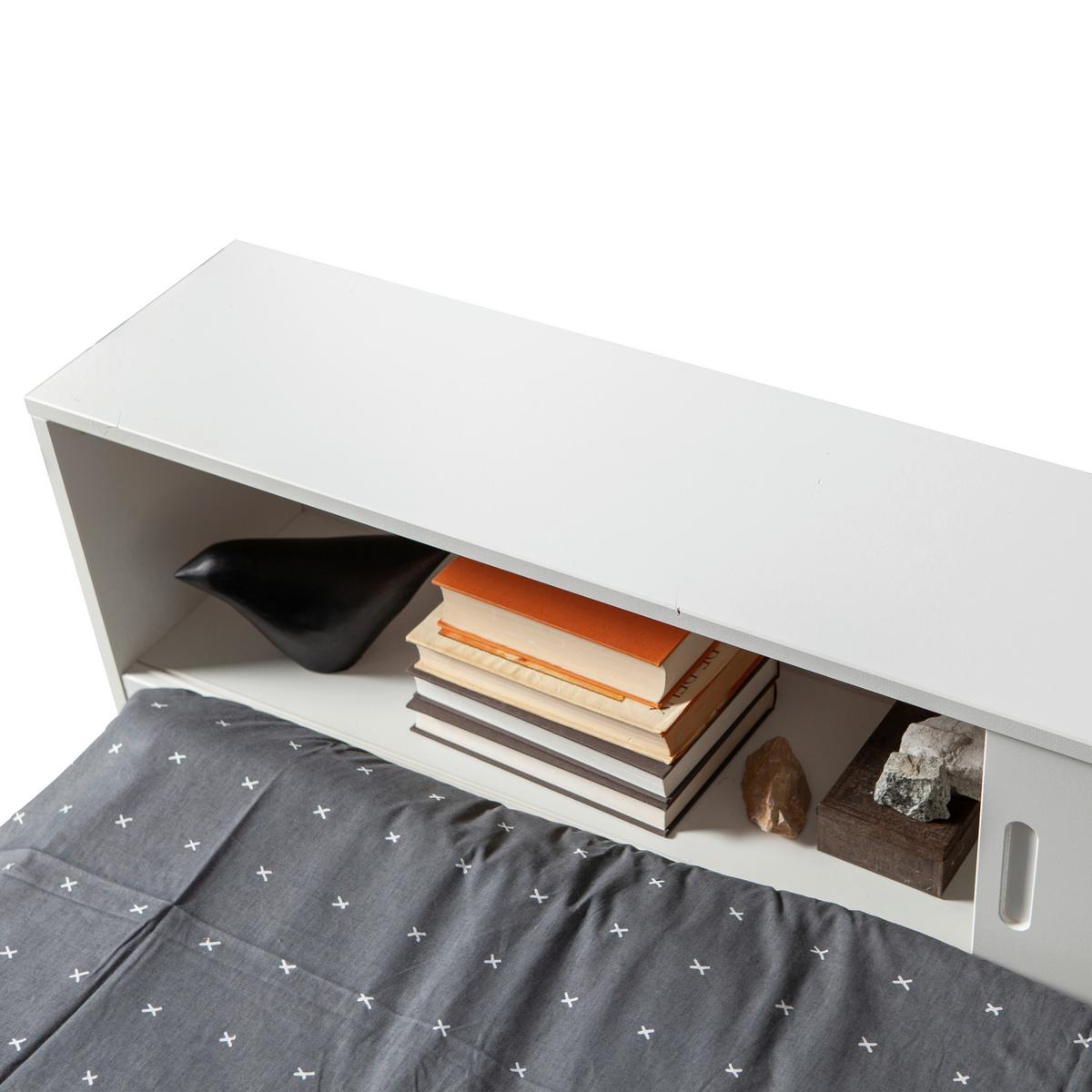 Bett Connect für Lattenrost Geeignet, Weiß 90x200 cm - Weiß, Design, Holz (90/200cm) - Livetastic