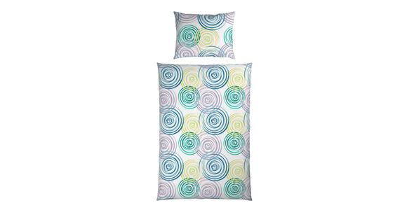 Bettwäsche Tara - Blau/Grün, MODERN, Textil - Luca Bessoni