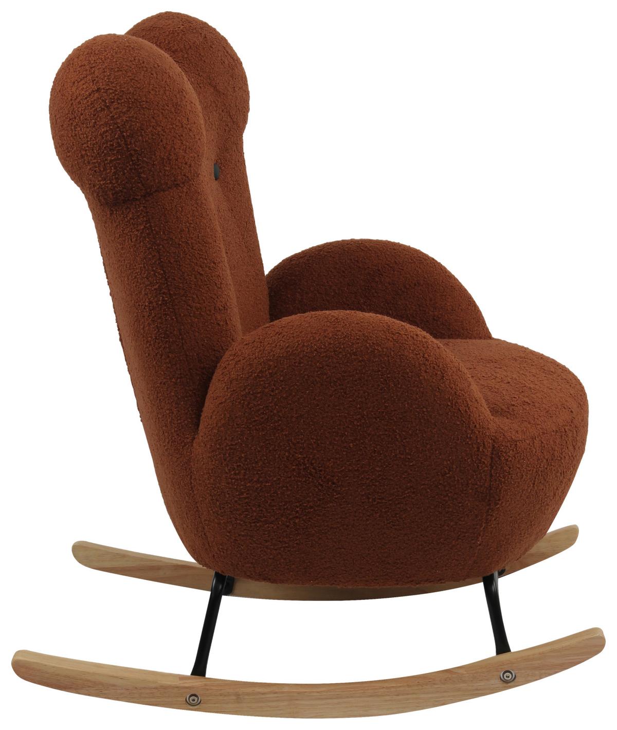 Kinder-Schaukelstuhl Braun B: 59 cm - Braun, Basics, Holz/Textil (59/70/62cm) - Livetastic