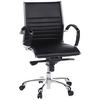 Drehstuhl Parma 10 Schwarz - Chromfarben/Schwarz, MODERN, Leder/Kunststoff (60/111/50cm) - MID.YOU