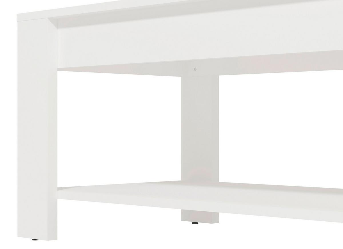 Dohányzóasztal Clent - fehér, Modern, faalapú anyag (90/45,5/49,5cm)