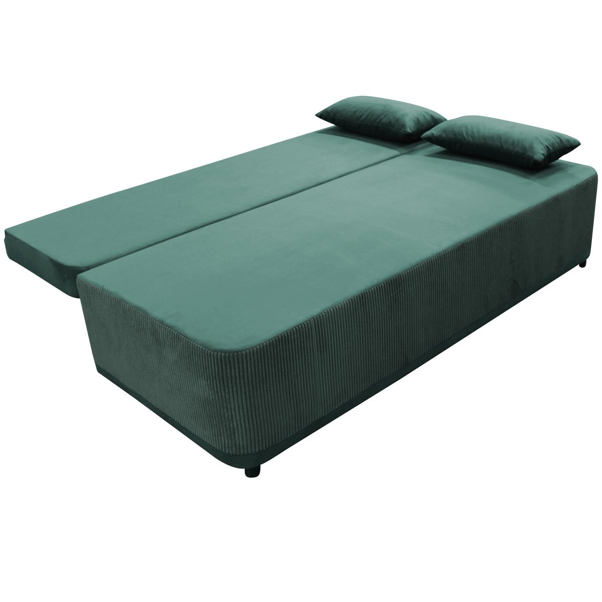 Schlafsofa Stella Grün B: 197 cm - Schwarz/Grün, Design, Textil (197/90/83cm) - MID.YOU